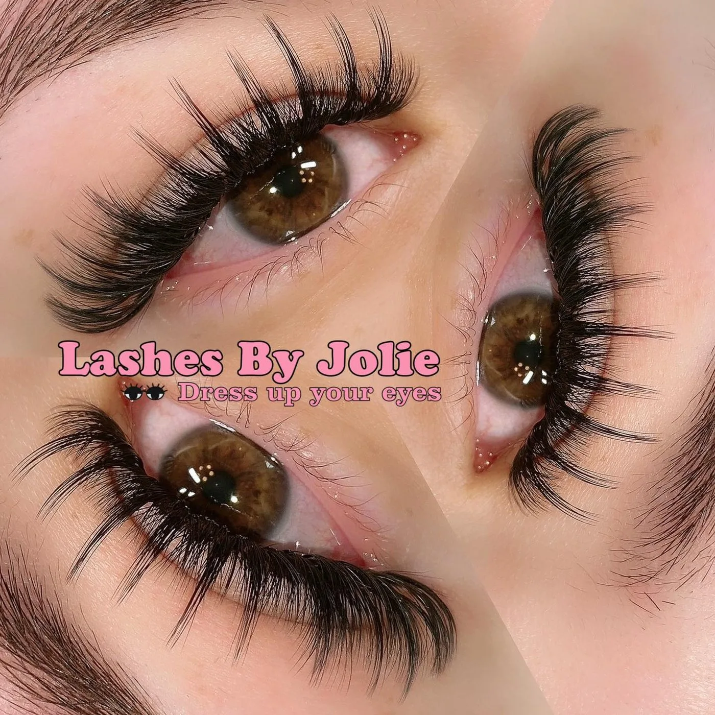Wispy Volume Natural lash extensions at Jolie Lash House, Spring TX