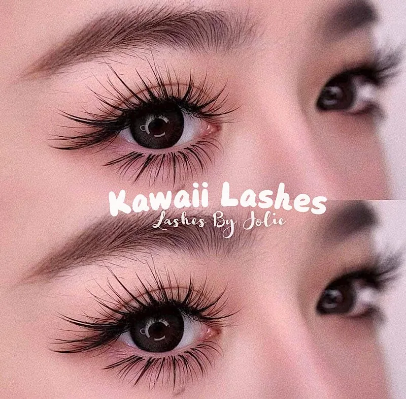 Kawaii lash extensions at Jolie Lash House, Spring TX