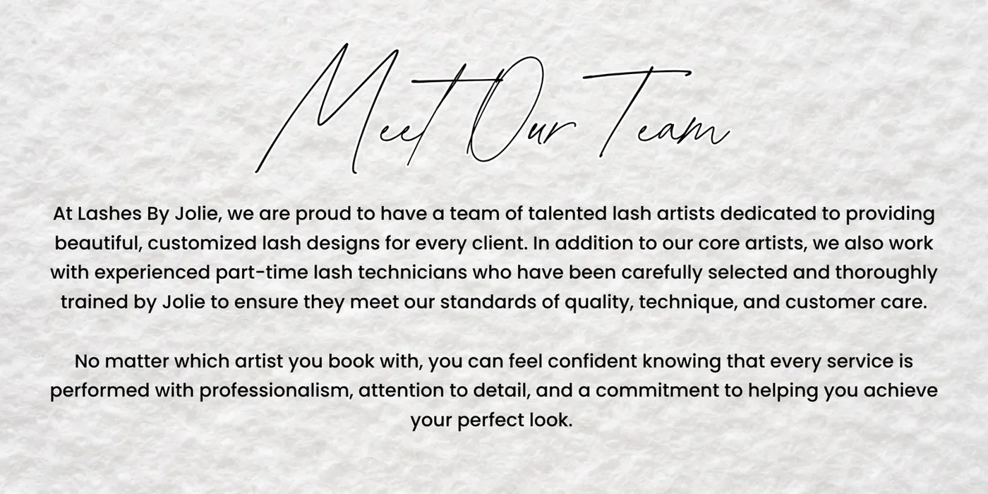Meet our team — the lash artists of Jolie Lash House in Spring, Texas