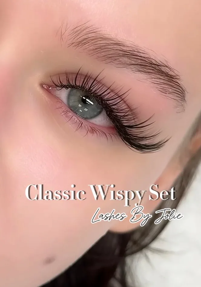 Classic Wispy lash extensions at Jolie Lash House, Spring TX